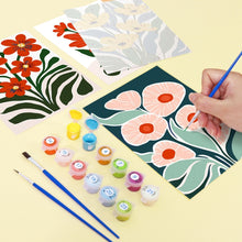 Charger l&#39;image dans la galerie, Peinture par numéros – Coffret de 6 toiles | Motifs Floraux Colorés