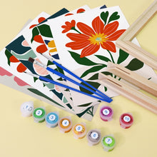 Charger l&#39;image dans la galerie, Peinture par numéros – Coffret de 6 toiles | Motifs Floraux Colorés