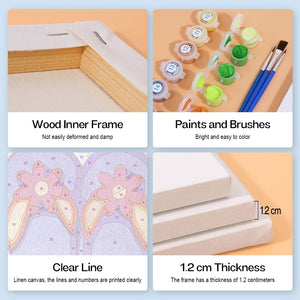 Peinture par numéros – Coffret de 6 toiles | Panneaux d’Été Tongs