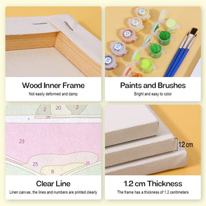 Peinture par numéros – Coffret de 6 toiles | Verres à Cocktail Élégants