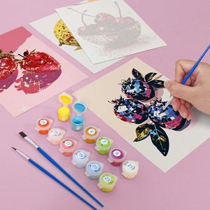Peinture par numéros – Coffret de 6 toiles | Fruits Disco