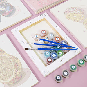 Peinture par numéros – Coffret de 6 toiles | Fruits Disco