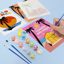 Charger l&#39;image dans la galerie, Peinture par numéros – Coffret de 6 toiles | Affiches de Plage Estivale