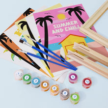 Charger l&#39;image dans la galerie, Peinture par numéros – Coffret de 6 toiles | Affiches de Plage Estivale
