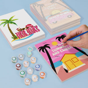 Peinture par numéros – Coffret de 6 toiles | Affiches de Plage Estivale