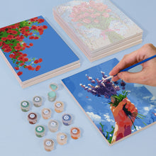 Charger l&#39;image dans la galerie, Peinture par numéros – Coffret de 6 toiles | Bouquets de Fleurs dans le Ciel