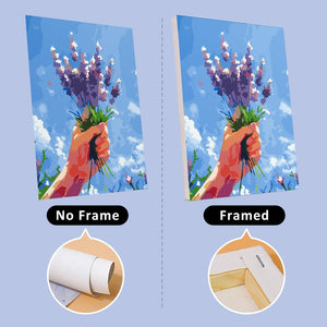 Peinture par numéros – Coffret de 6 toiles | Bouquets de Fleurs dans le Ciel