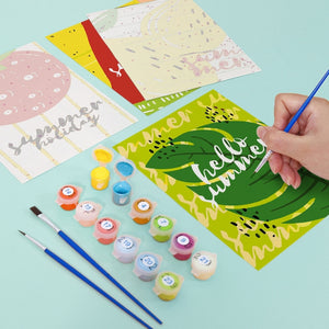 Peinture par numéros – Coffret de 6 toiles | Illustrations de Fruits d’Été