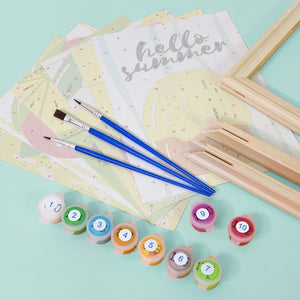 Peinture par numéros – Coffret de 6 toiles | Illustrations de Fruits d’Été