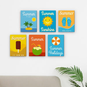 Peinture par numéros – Coffret de 6 toiles | Affiches de Vacances d’Été