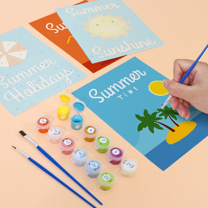 Peinture par numéros – Coffret de 6 toiles | Affiches de Vacances d’Été