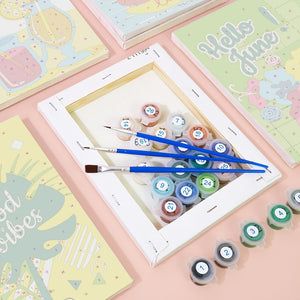 Peinture par numéros – Coffret de 6 toiles | Été Vibes Positives