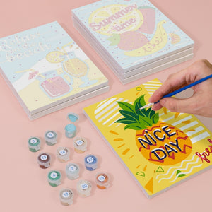 Peinture par numéros – Coffret de 6 toiles | Été Vibes Positives