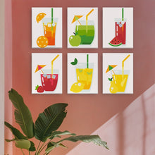 Charger l&#39;image dans la galerie, Peinture par numéros – Coffret de 6 toiles | Boissons Fruitées