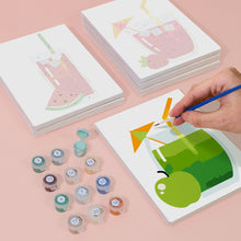 Charger l&#39;image dans la galerie, Peinture par numéros – Coffret de 6 toiles | Boissons Fruitées