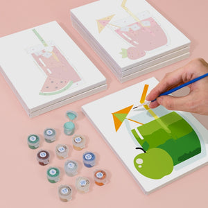 Peinture par numéros – Coffret de 6 toiles | Boissons Fruitées