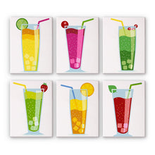 Charger l&#39;image dans la galerie, Peinture par numéros – Coffret de 6 toiles | Boissons Pétillantes aux Fruits Figured&#39;Art