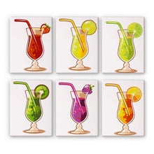 Charger l&#39;image dans la galerie, Peinture par numéros – Coffret de 6 toiles | Cocktails Fruités Figured&#39;Art