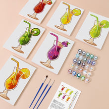 Charger l&#39;image dans la galerie, Peinture par numéros – Coffret de 6 toiles | Cocktails Fruités