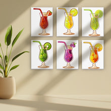 Charger l&#39;image dans la galerie, Peinture par numéros – Coffret de 6 toiles | Cocktails Fruités