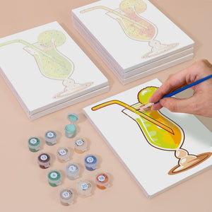 Peinture par numéros – Coffret de 6 toiles | Cocktails Fruités