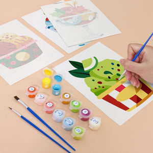 Peinture par numéros – Coffret de 6 toiles | Coupes Glacées