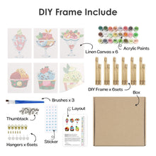 Charger l&#39;image dans la galerie, Peinture par numéros – Coffret de 6 toiles | Coupes Glacées