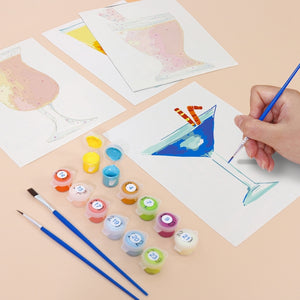 Peinture par numéros – Coffret de 6 toiles | Cocktails Colorés