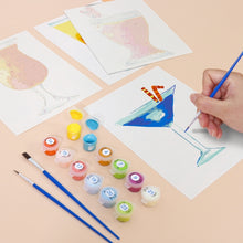 Charger l&#39;image dans la galerie, Peinture par numéros – Coffret de 6 toiles | Cocktails Colorés