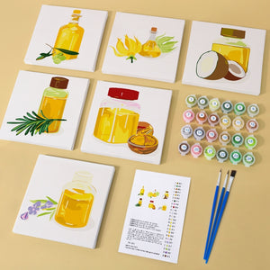 Peinture par numéros – Coffret de 6 toiles | Huiles Naturelles
