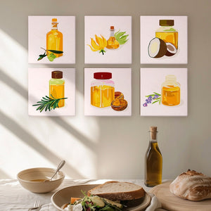 Peinture par numéros – Coffret de 6 toiles | Huiles Naturelles