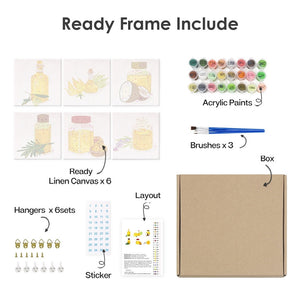 Peinture par numéros – Coffret de 6 toiles | Huiles Naturelles