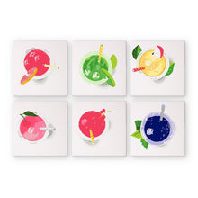 Charger l&#39;image dans la galerie, Peinture par numéros – Coffret de 6 toiles | Boissons Fraîches Colorées Figured&#39;Art