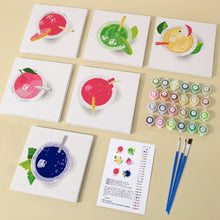 Charger l&#39;image dans la galerie, Peinture par numéros – Coffret de 6 toiles | Boissons Fraîches Colorées