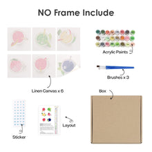 Charger l&#39;image dans la galerie, Peinture par numéros – Coffret de 6 toiles | Boissons Fraîches Colorées