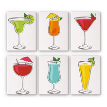 Charger l&#39;image dans la galerie, Peinture par numéros – Coffret de 6 toiles | Cocktails Classiques Figured&#39;Art