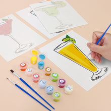 Charger l&#39;image dans la galerie, Peinture par numéros – Coffret de 6 toiles | Cocktails Classiques