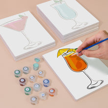 Charger l&#39;image dans la galerie, Peinture par numéros – Coffret de 6 toiles | Cocktails Classiques