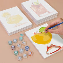 Charger l&#39;image dans la galerie, Peinture par numéros – Coffret de 6 toiles | Cocktails Tropicaux