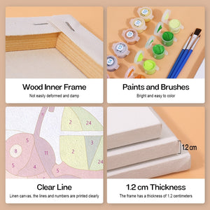 Peinture par numéros – Coffret de 6 toiles | Cocktails Tropicaux