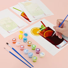 Charger l&#39;image dans la galerie, Peinture par numéros – Coffret de 6 toiles | Cocktails Estivaux Vibrants
