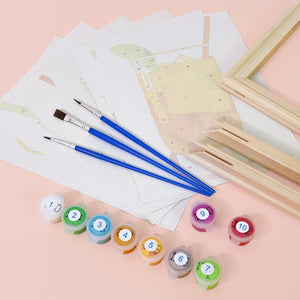Peinture par numéros – Coffret de 6 toiles | Cocktails Estivaux Vibrants