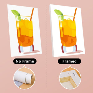 Peinture par numéros – Coffret de 6 toiles | Cocktails Estivaux Vibrants