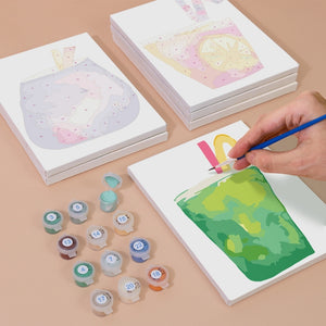 Peinture par numéros – Coffret de 6 toiles | Boissons Tropicales Colorées