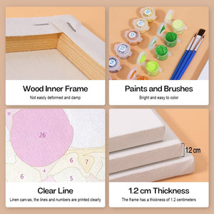 Peinture par numéros – Coffret de 6 toiles | Boissons Tropicales Colorées