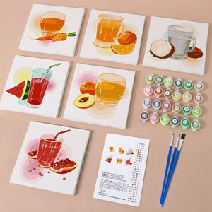 Peinture par numéros – Coffret de 6 toiles | Jus Santé