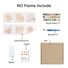 Charger l&#39;image dans la galerie, Peinture par numéros – Coffret de 6 toiles | Jus Santé