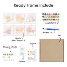 Charger l&#39;image dans la galerie, Peinture par numéros – Coffret de 6 toiles | Jus Santé