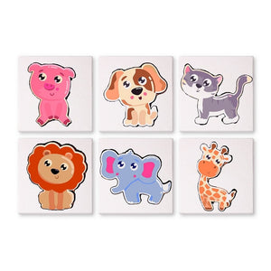 Peinture par numéros – Coffret de 6 toiles | Animaux Mignons Figured'Art