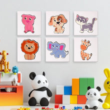 Charger l&#39;image dans la galerie, Peinture par numéros – Coffret de 6 toiles | Animaux Mignons